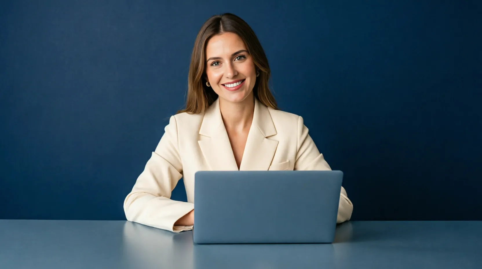 Líder profesional B2B analizando estrategias corporativas en una oficina iluminada